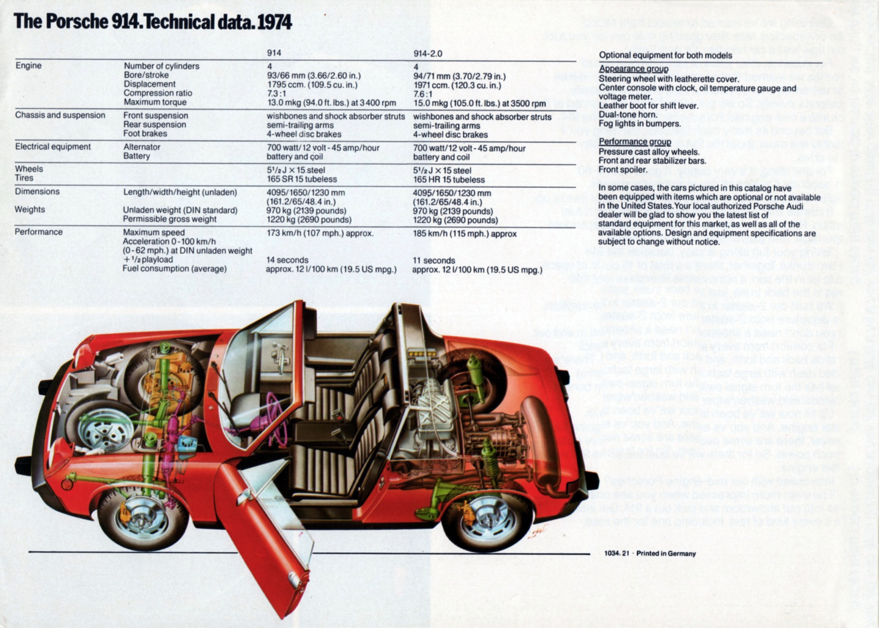 1974 Porsche 914 Brochure Page 4